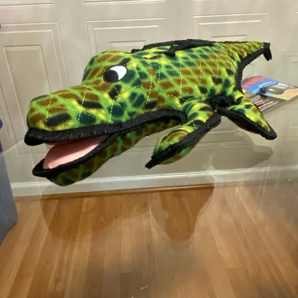 Tuffy Extremely Durable Dog With Squeaker  cocodrile 18”